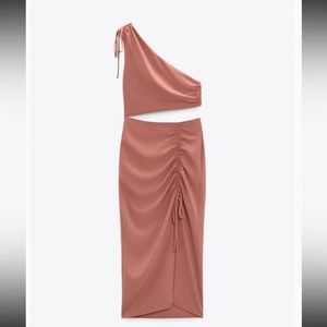 Zara asymmetrical cutout dress new with tags